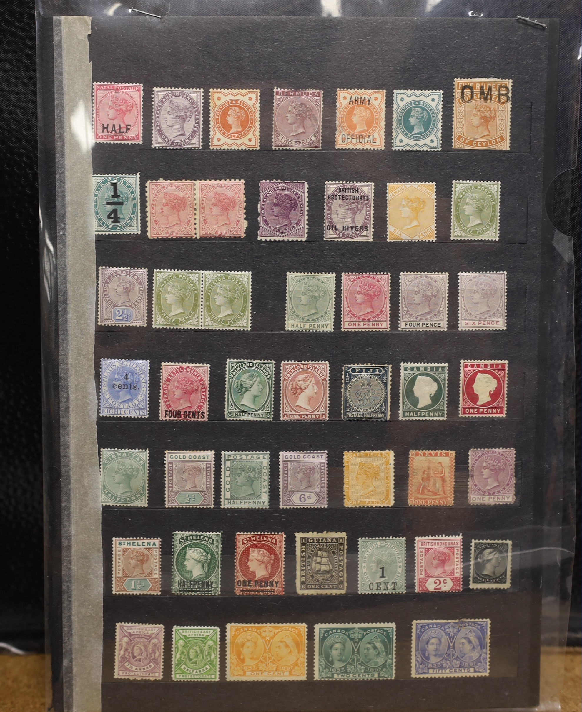 One hundred and nintey mint-mounted Victorian stamps